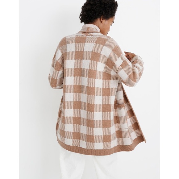 Madewell Minetta Sweater Coat in Buffalo Check Size Extra Small XS $148.… - Picture 3 of 9